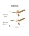 CERAMICA M * PLAFÓN / VENTILADOR - CERÁMICA BLANCA + MADERA